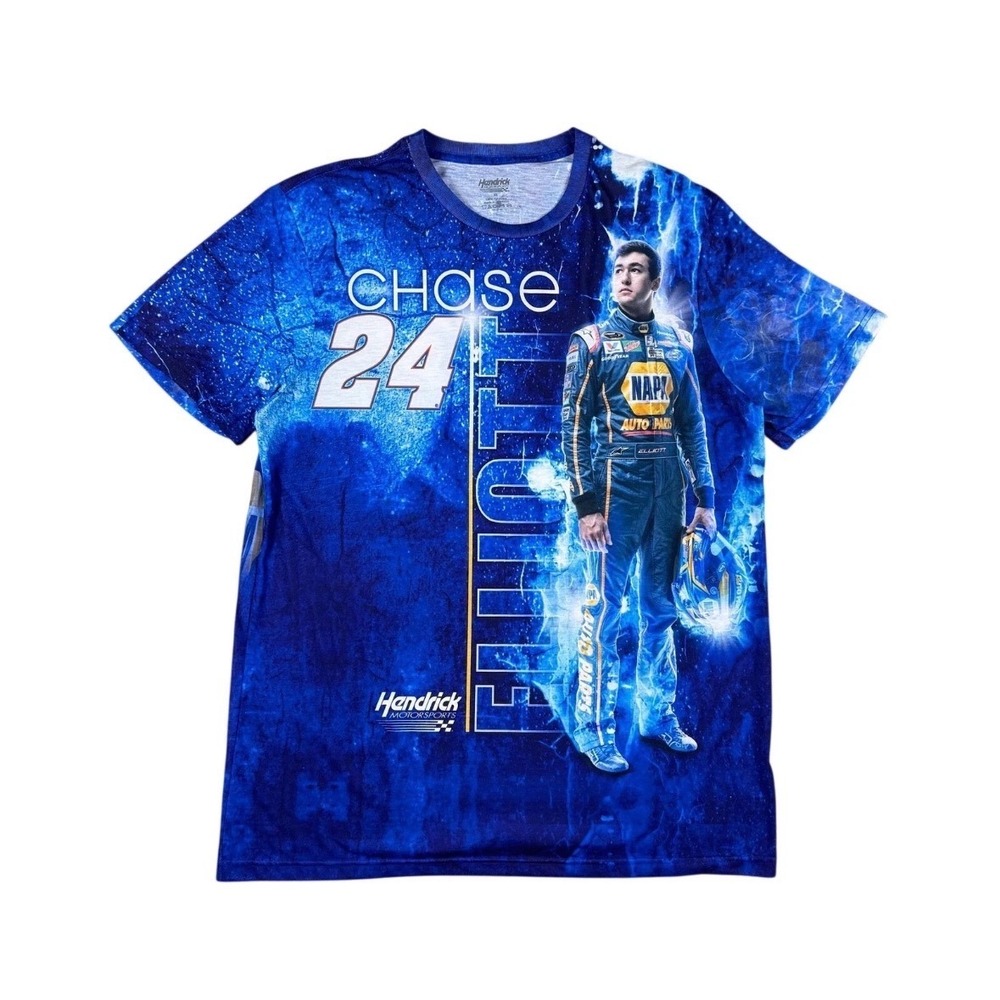 Chase Elliott 24 NASCAR AOP T-Shirt Men's XL Hendrick Motorsports All Over Print